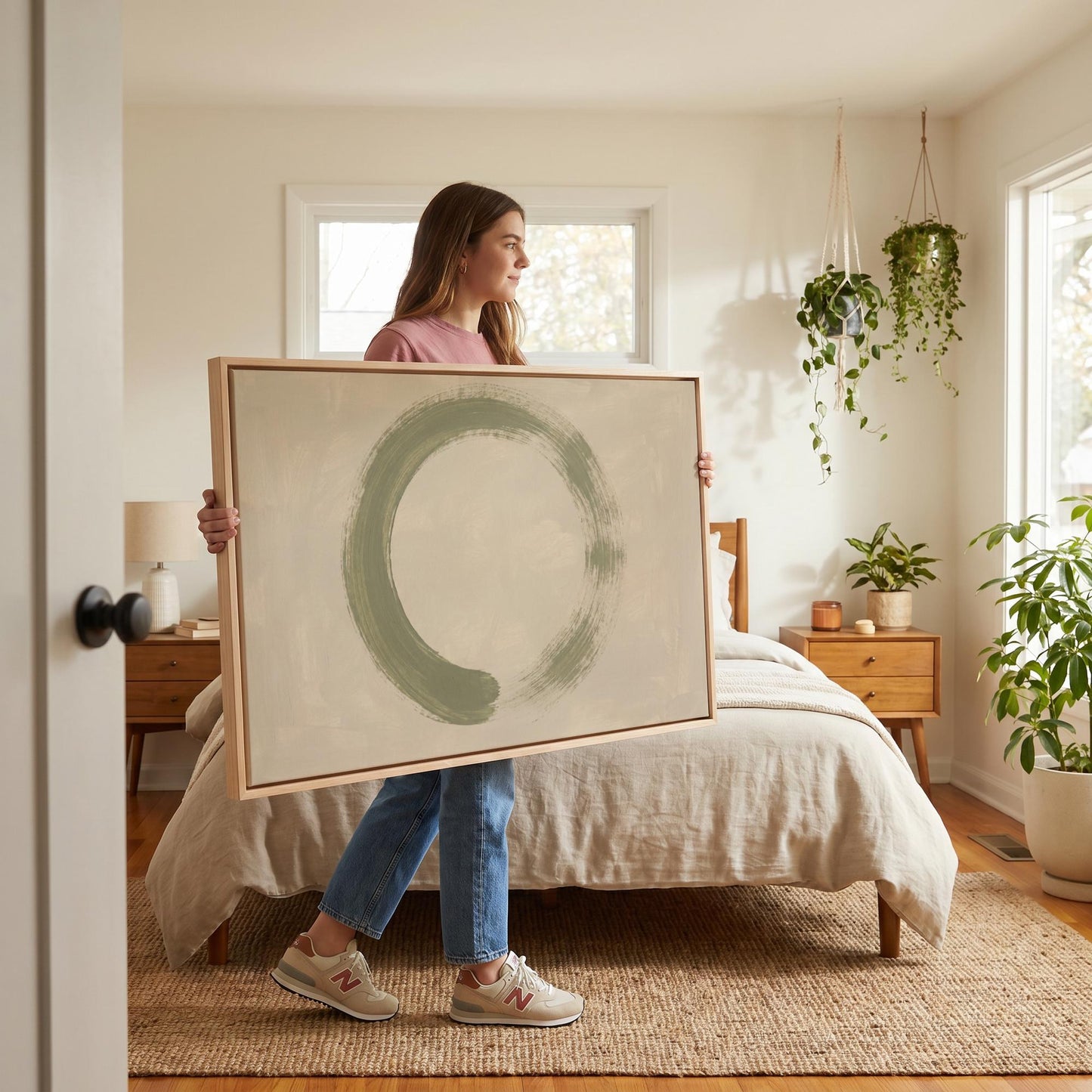 Enso Circle Canvas Wall Art
