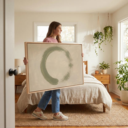 Enso Circle Canvas Wall Art