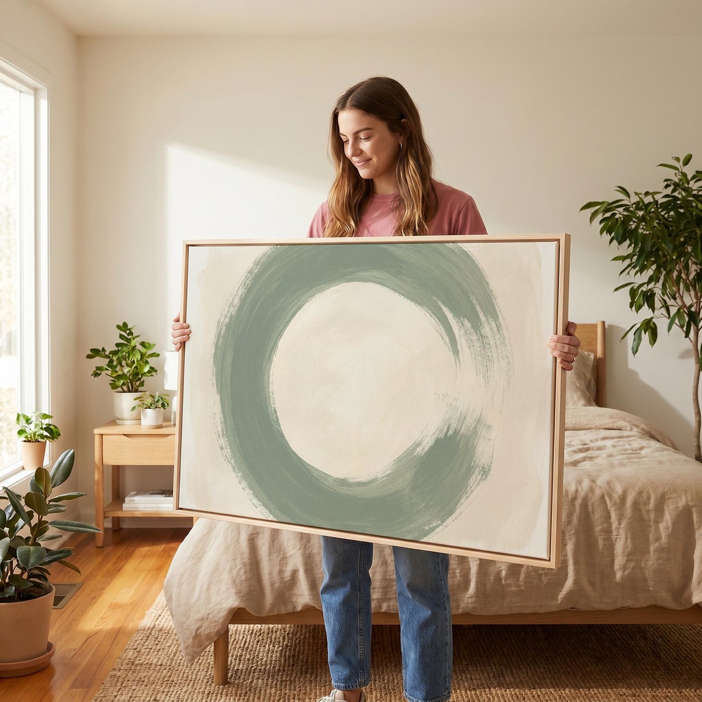 Enso Circle Canvas Wall Art