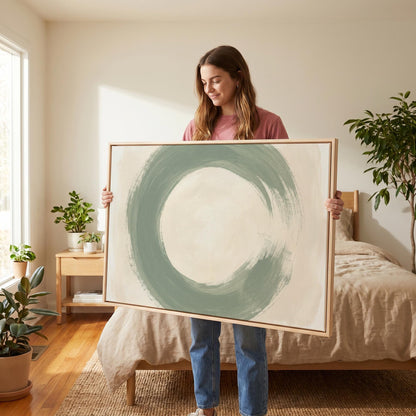Enso Circle Canvas Wall Art
