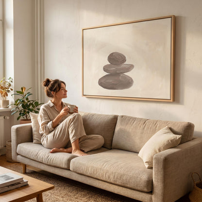 Zen Stones Canvas Wall Art