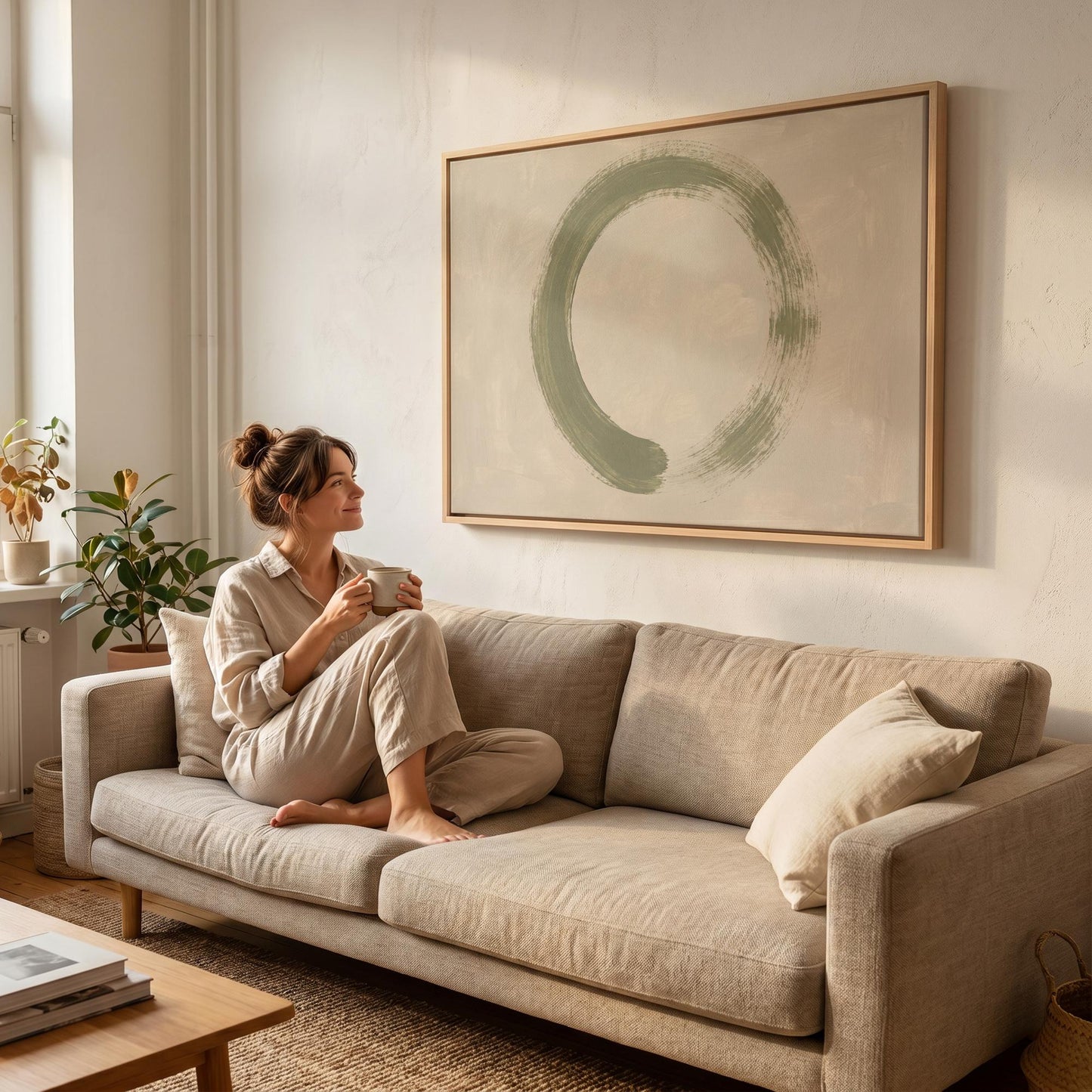 Enso Circle Canvas Wall Art