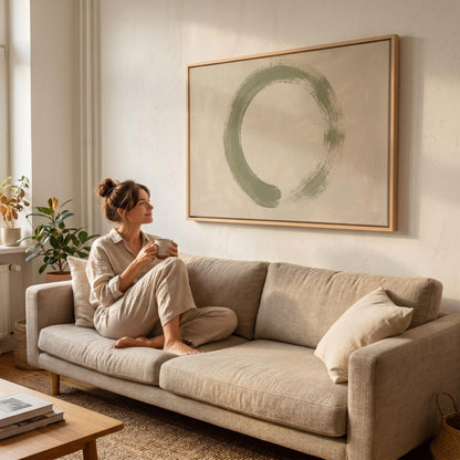 Enso Circle Canvas Wall Art