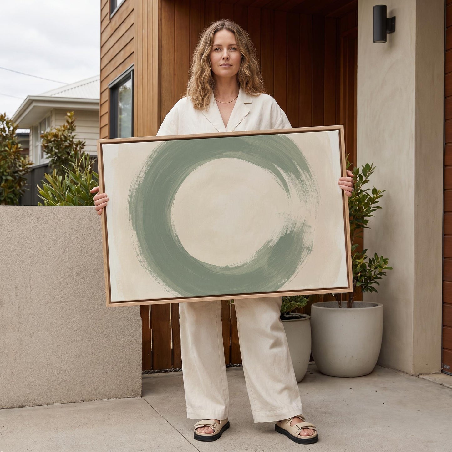 Enso Circle Canvas Wall Art