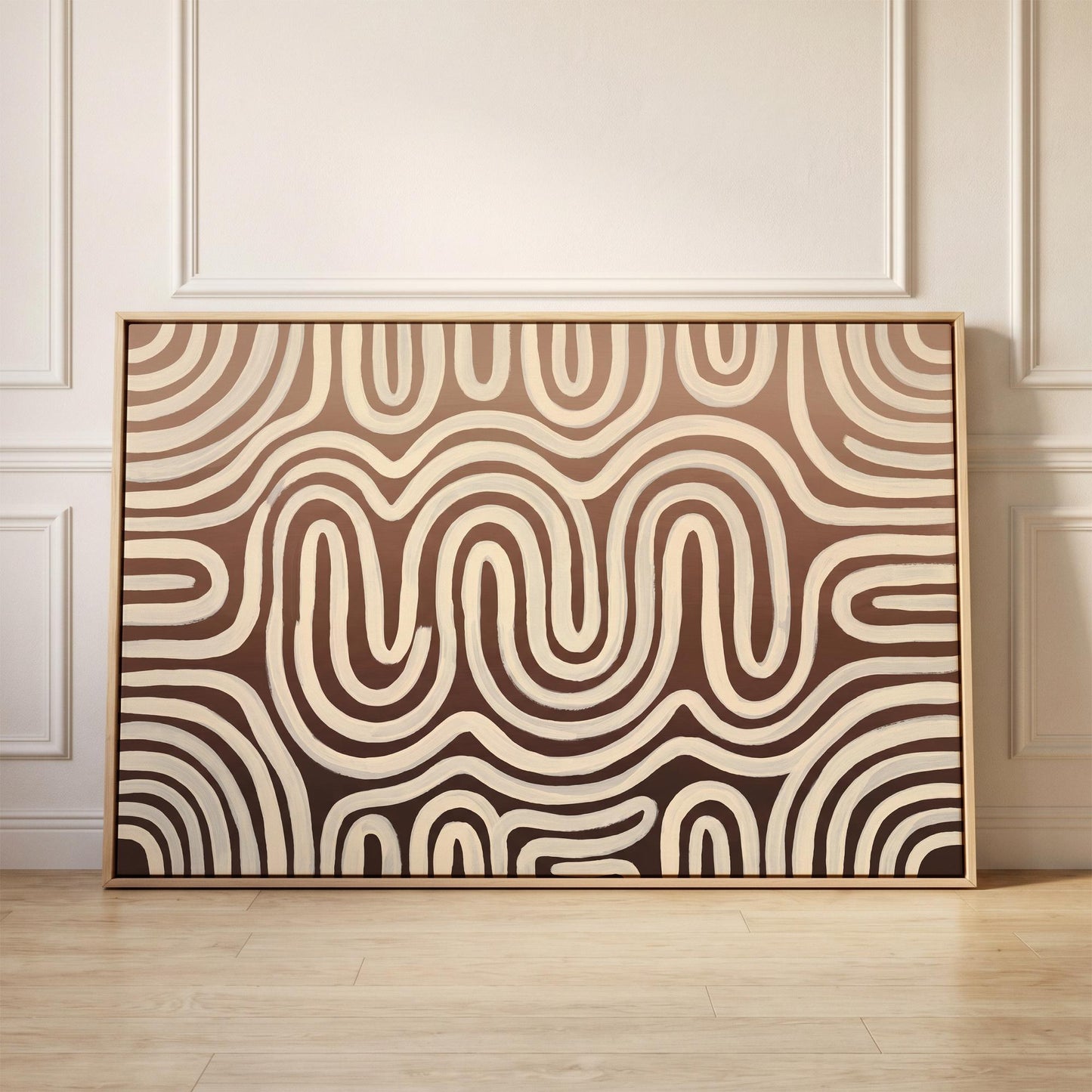 Abstract Wavy Lines Canvas Wall Art