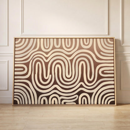 Abstract Wavy Lines Canvas Wall Art