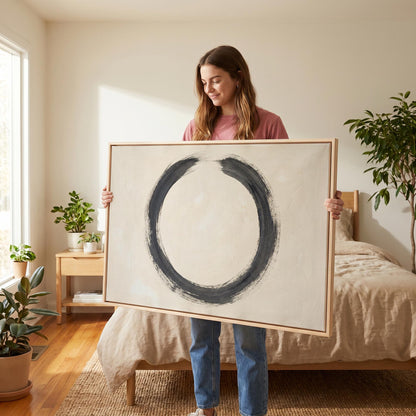 Enso Circle Canvas Wall Art
