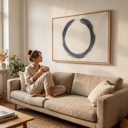 Enso Circle Canvas Wall Art