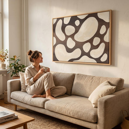 Organic Abstract Shapes Canvas Wall Art