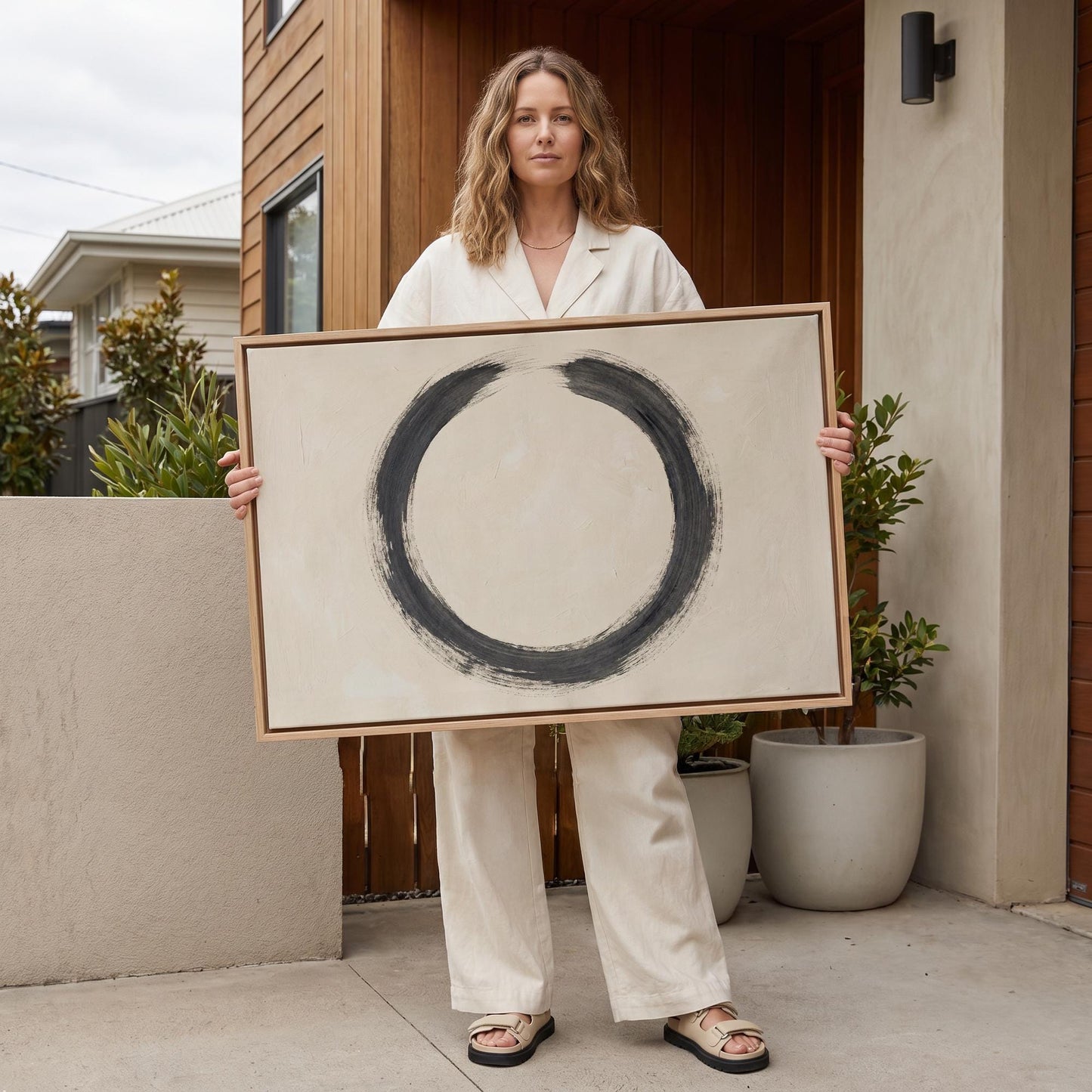 Enso Circle Canvas Wall Art