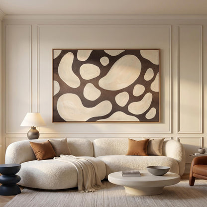 Organic Abstract Shapes Canvas Wall Art