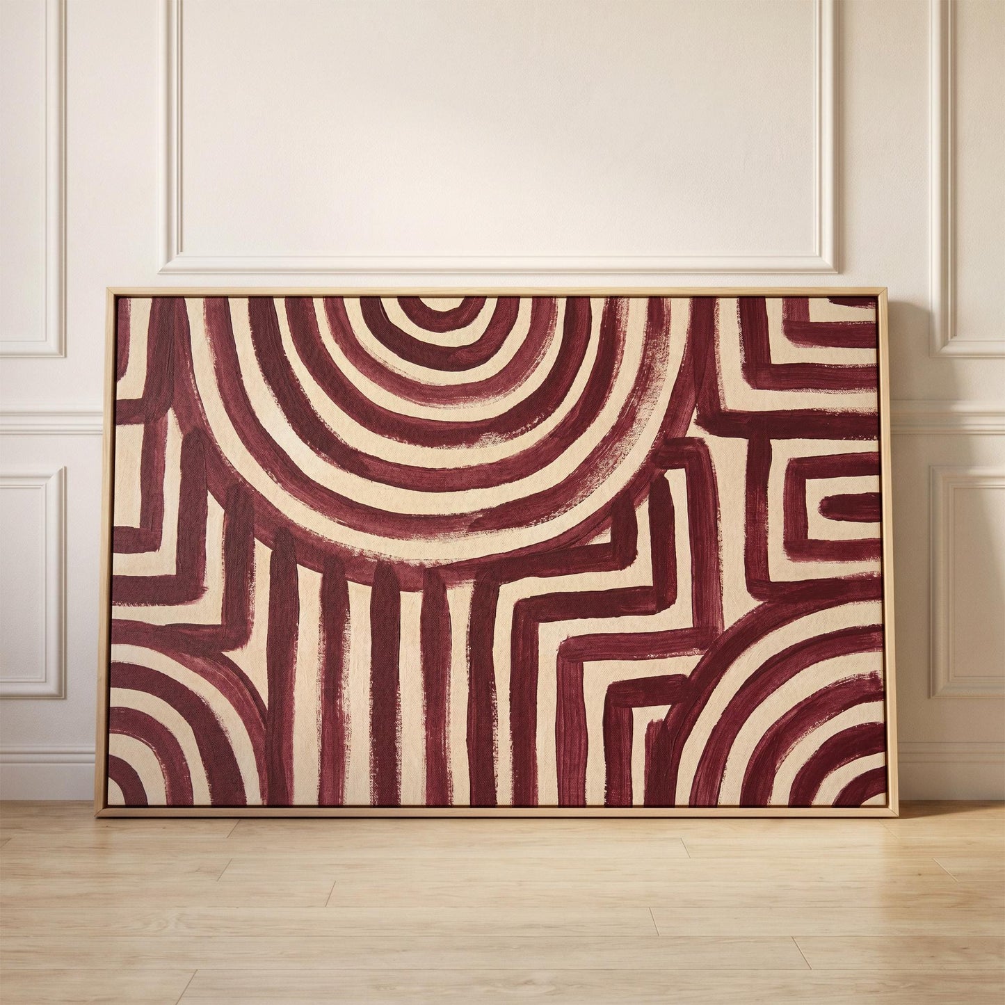 Abstract Geometric Lines Canvas Wall Art