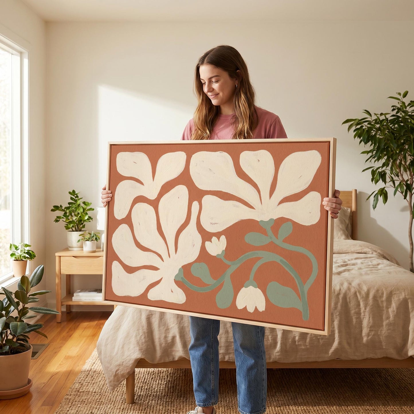 Abstract Floral Canvas Wall Art