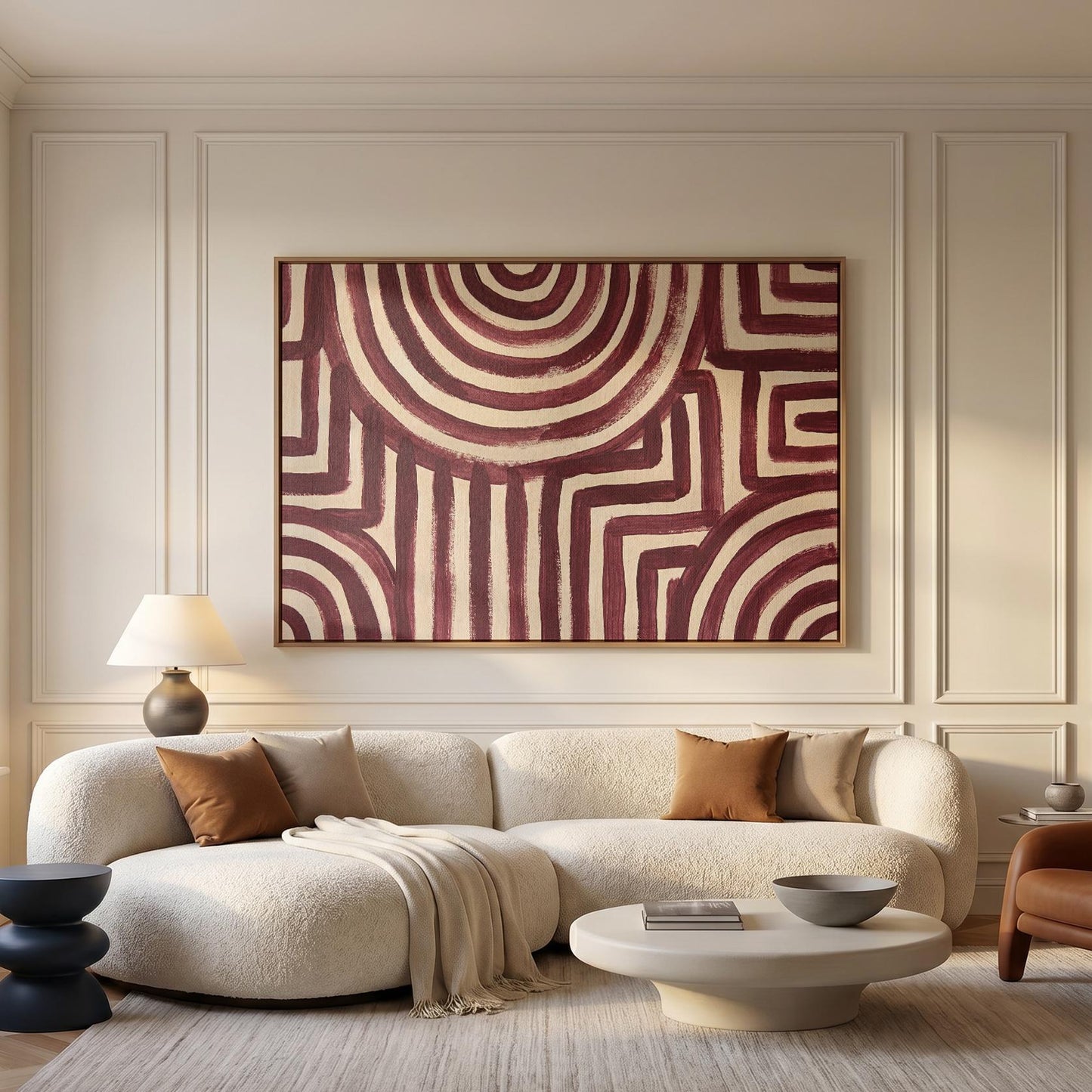 Abstract Geometric Lines Canvas Wall Art