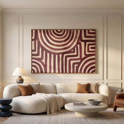 Abstract Geometric Lines Canvas Wall Art