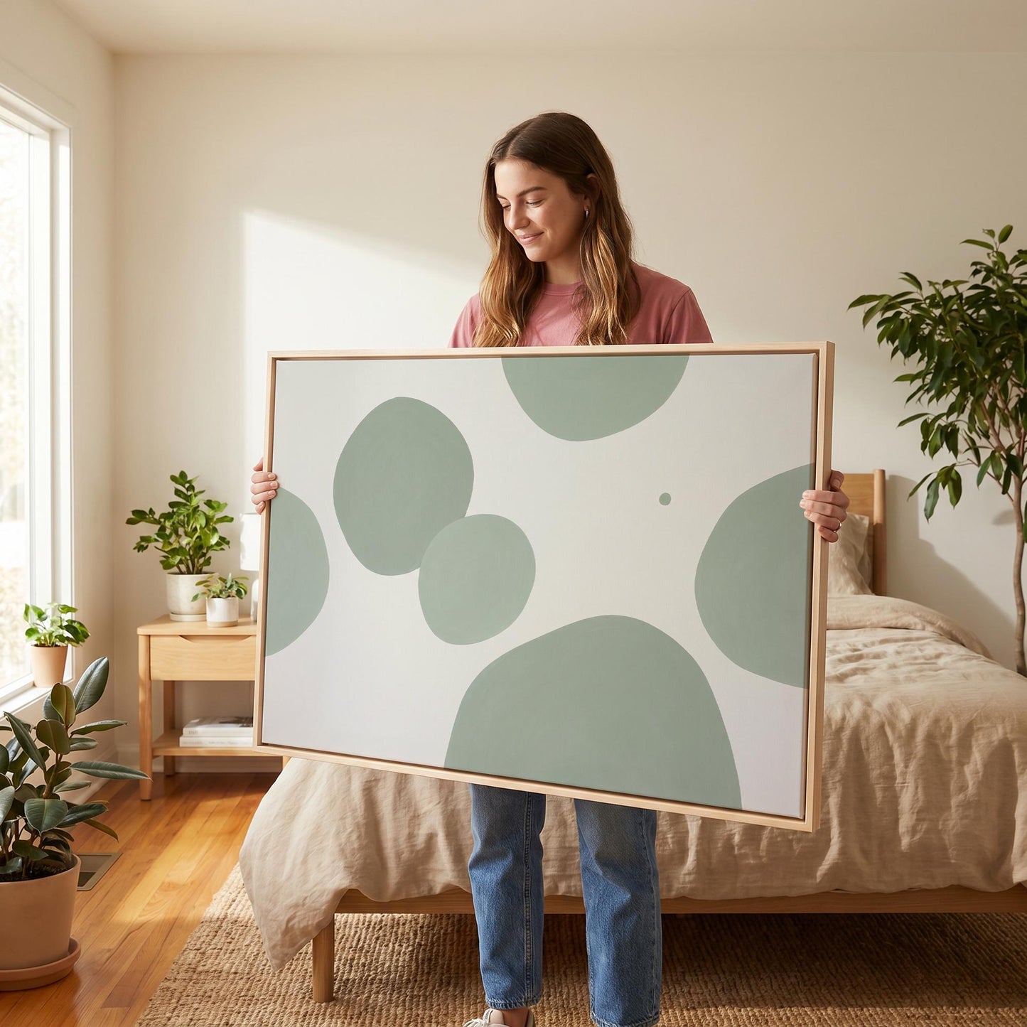 Abstract Circles Canvas Wall Art