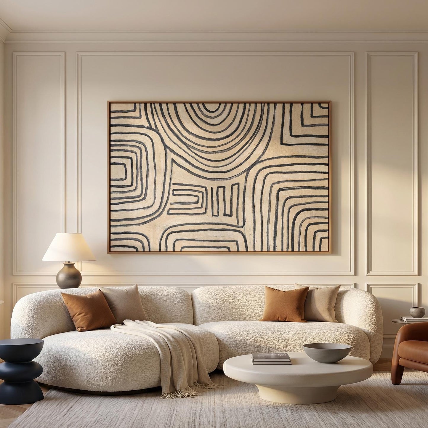 Abstract Line Pattern Canvas Wall Art