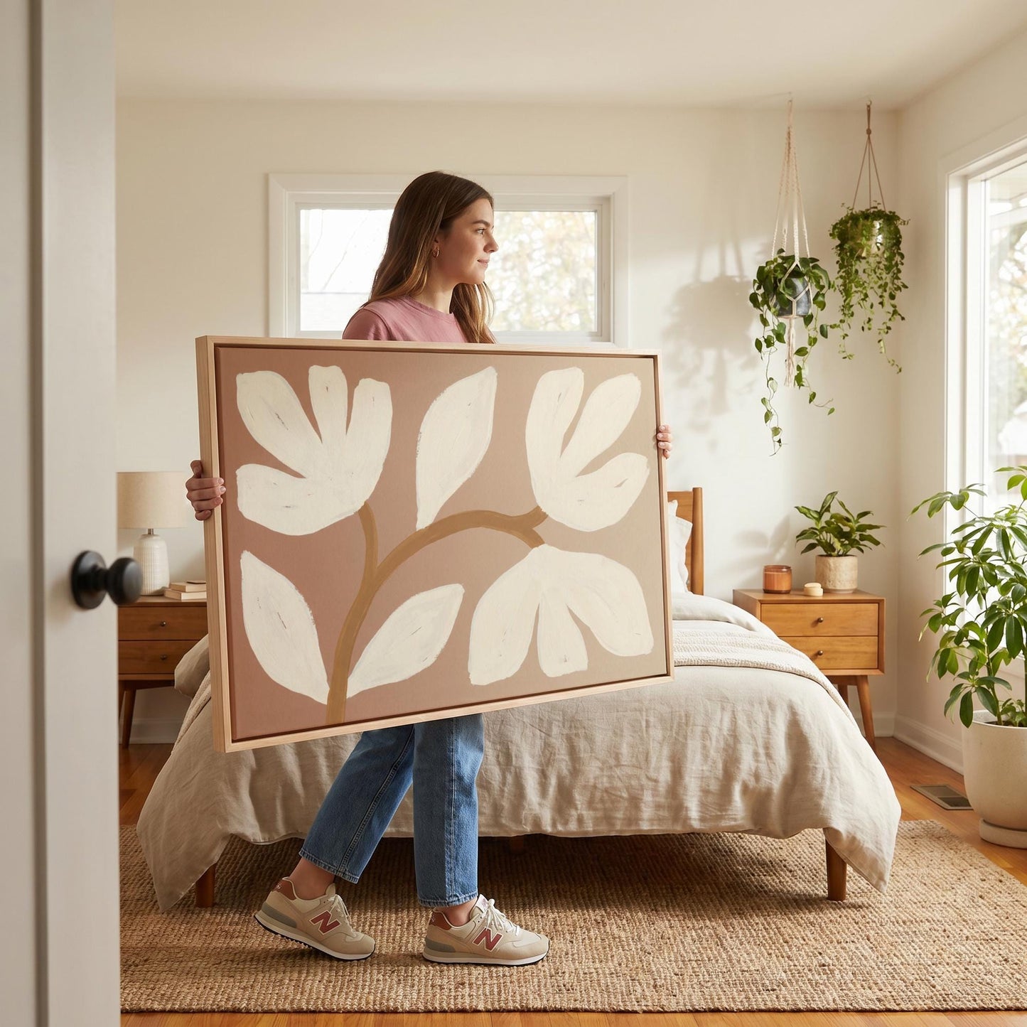 Abstract Floral Canvas Wall Art