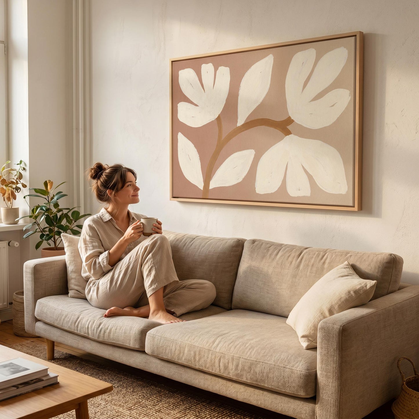 Abstract Floral Canvas Wall Art