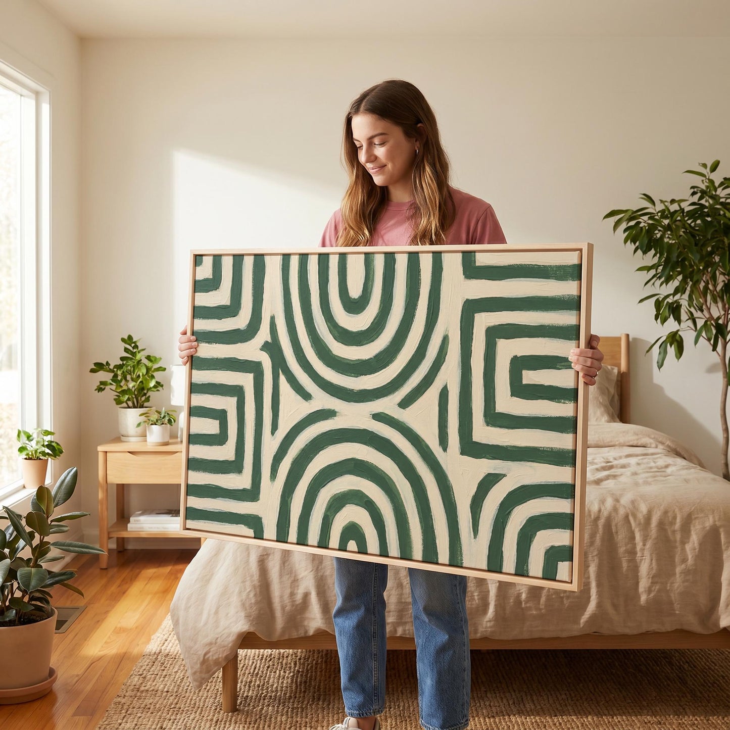 Abstract Line Pattern Canvas Wall Art