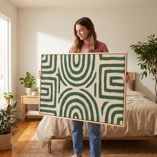 Abstract Line Pattern Canvas Wall Art