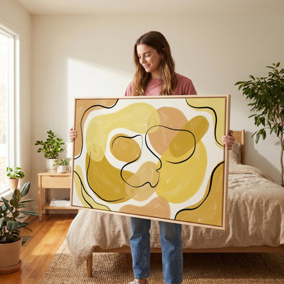 Abstract Organic Shapes Canvas Wall Art