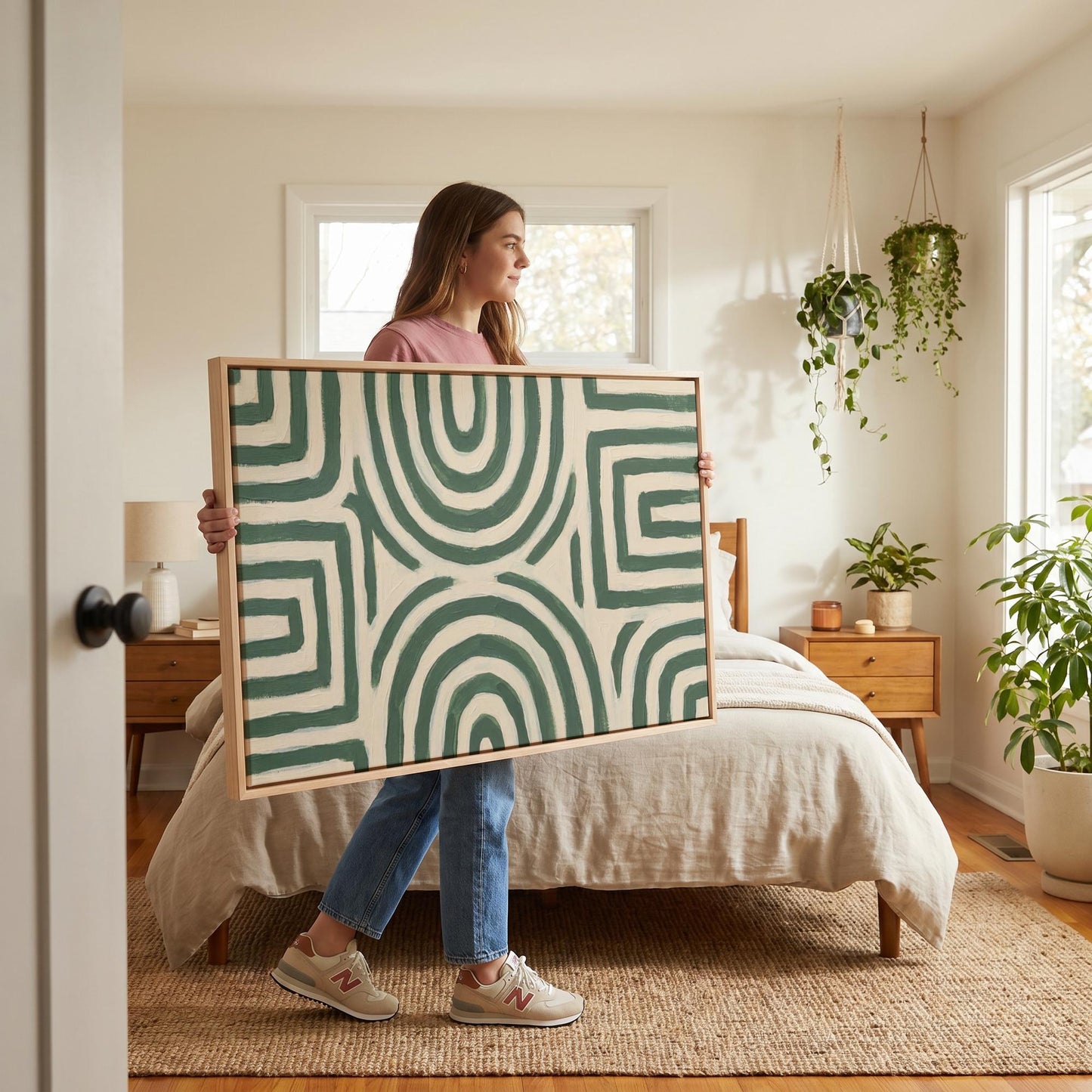 Abstract Line Pattern Canvas Wall Art