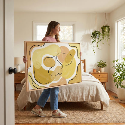 Abstract Organic Shapes Canvas Wall Art
