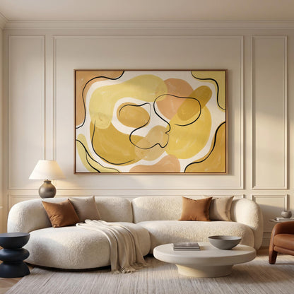 Abstract Organic Shapes Canvas Wall Art