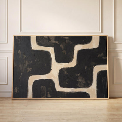 Abstract Geometric Lines Canvas Wall Art