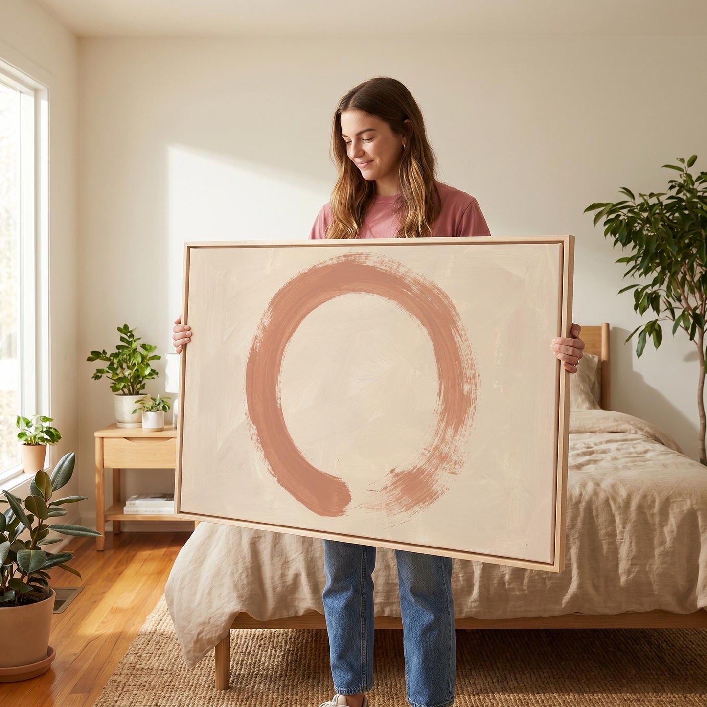 Enso Circle Canvas Wall Art