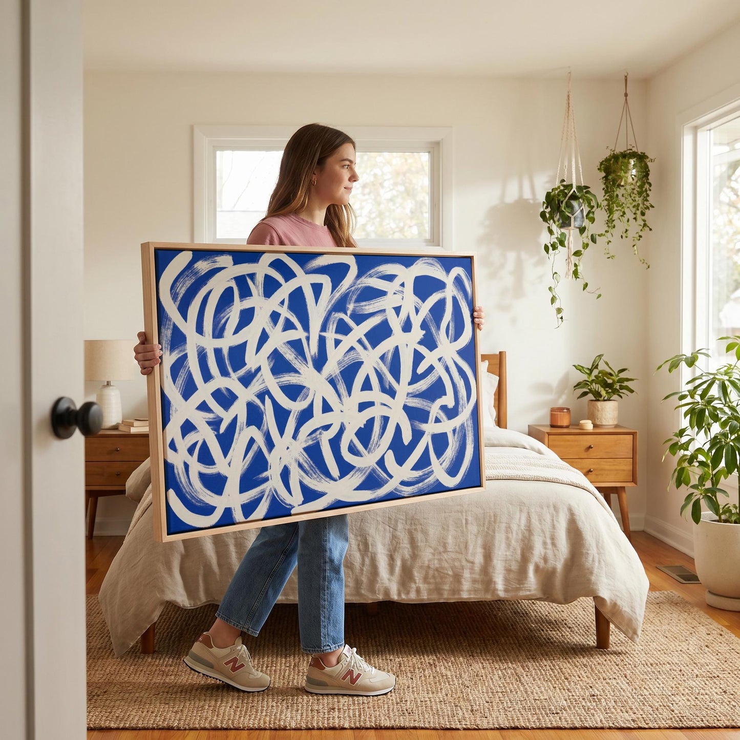 Abstract Brushstroke Canvas Wall Art
