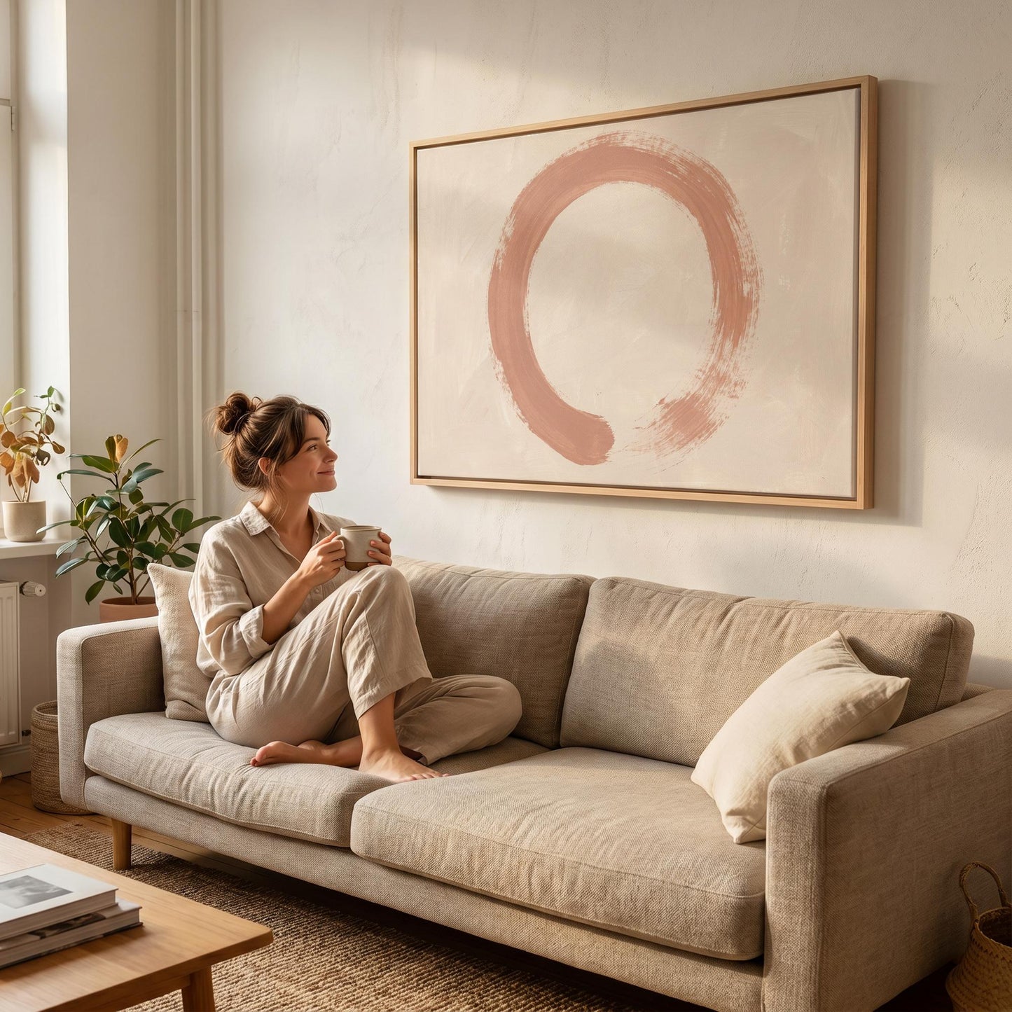Enso Circle Canvas Wall Art