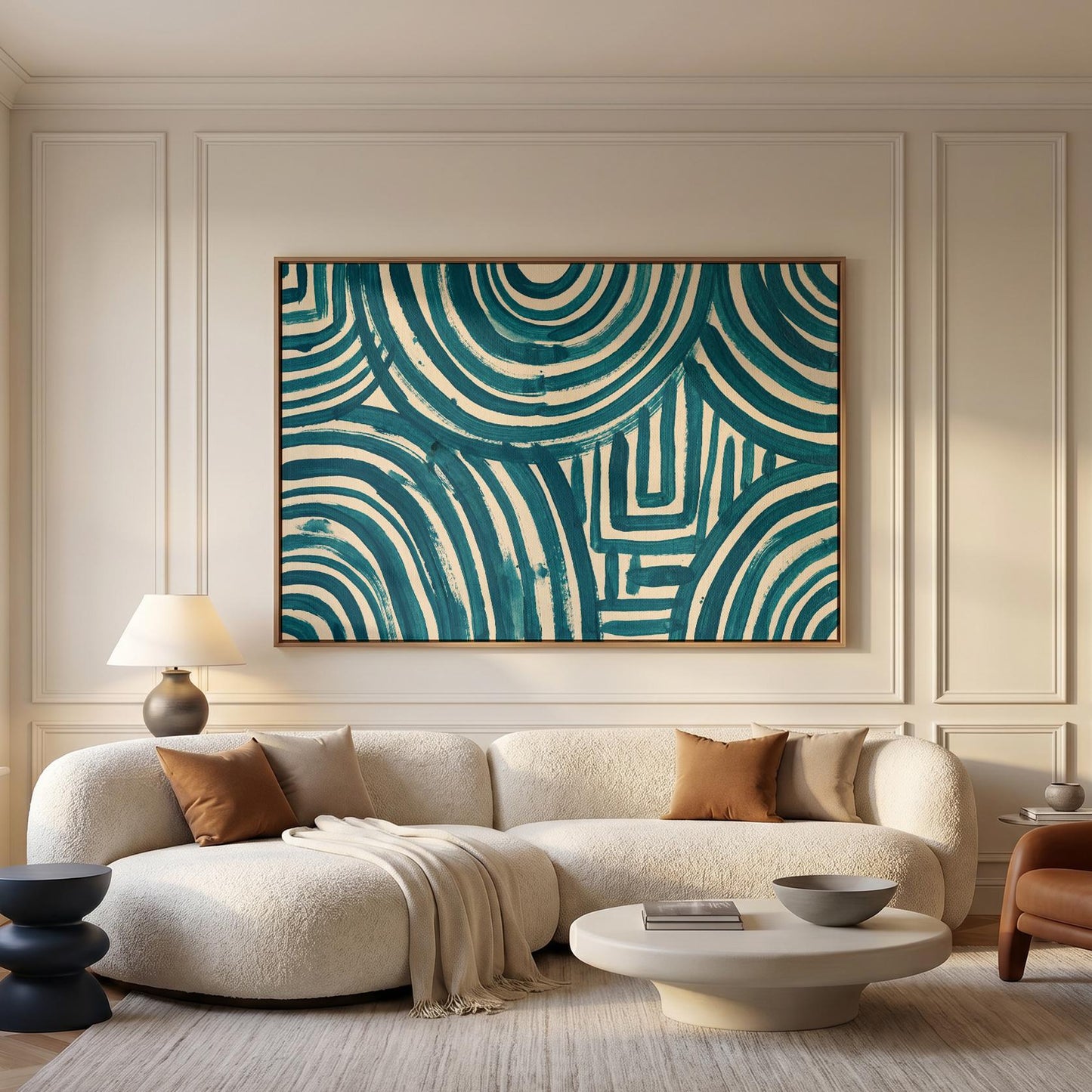 Teal Abstract Canvas Wall Art