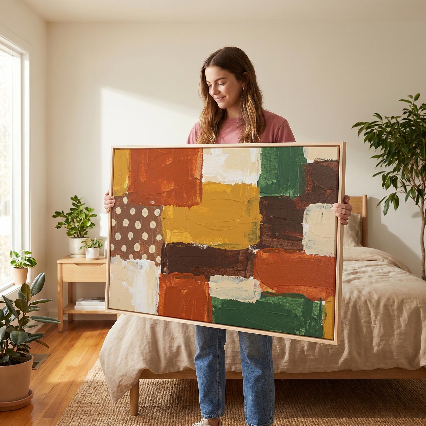 Abstract Color Block Canvas Wall Art