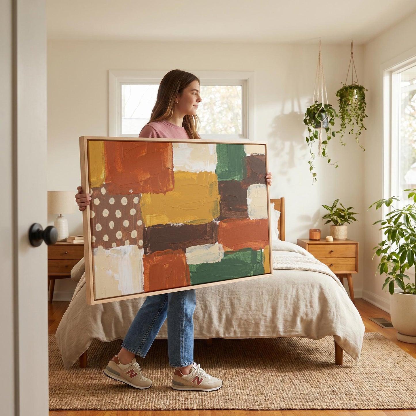 Abstract Color Block Canvas Wall Art