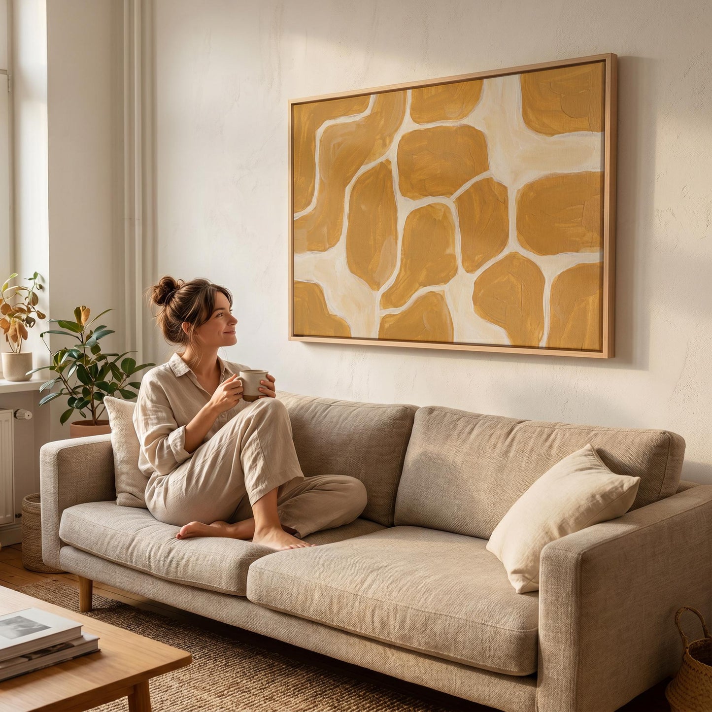 Abstract Organic Shapes Canvas Wall Art