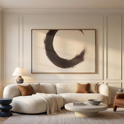 Enso Circle Canvas Wall Art