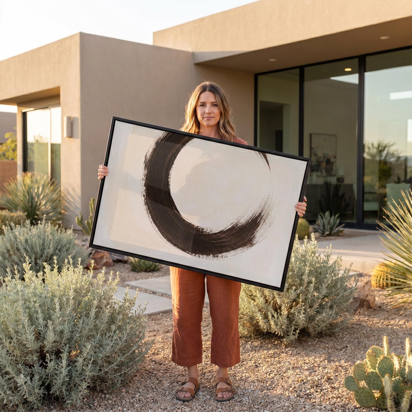 Enso Circle Canvas Wall Art