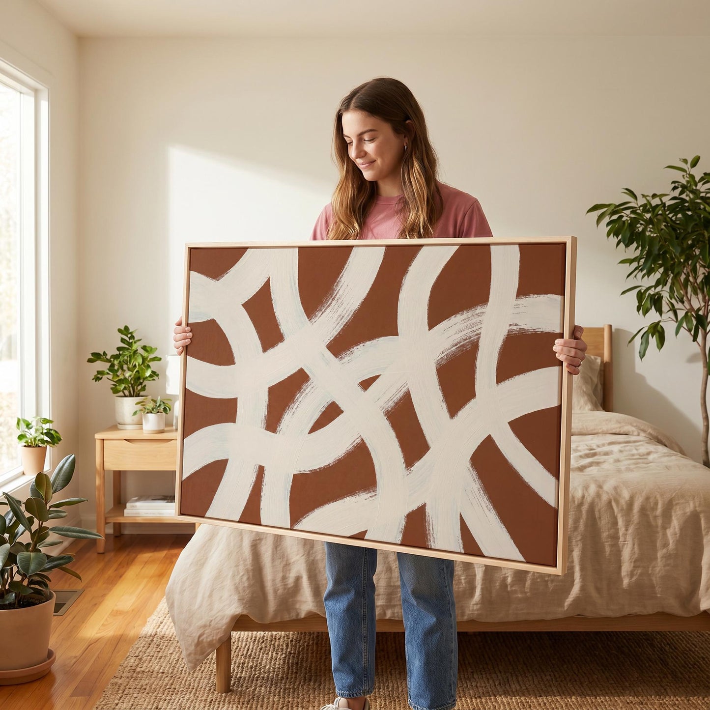 Abstract Brushstroke Canvas Wall Art