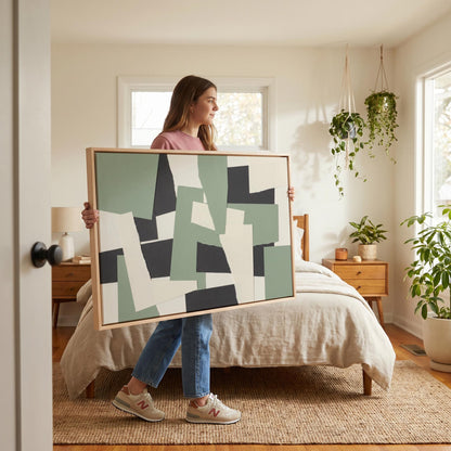Geometric Abstract Canvas Wall Art