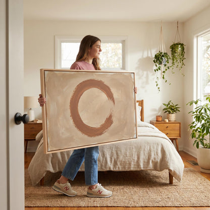 Enso Circle Canvas Wall Art