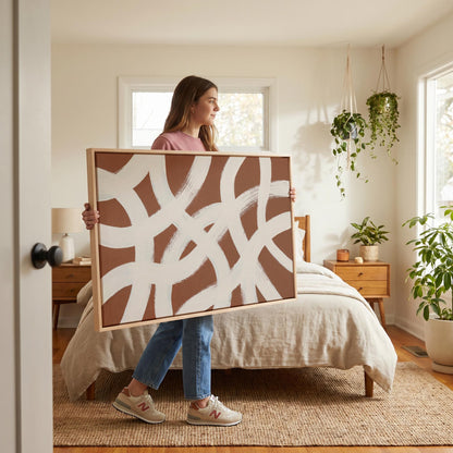 Abstract Brushstroke Canvas Wall Art