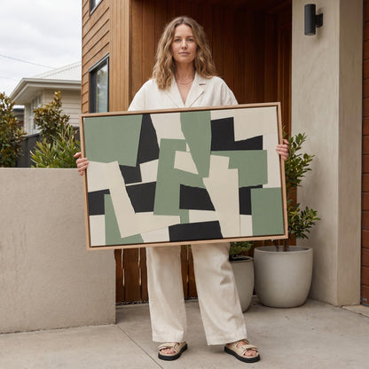 Geometric Abstract Canvas Wall Art