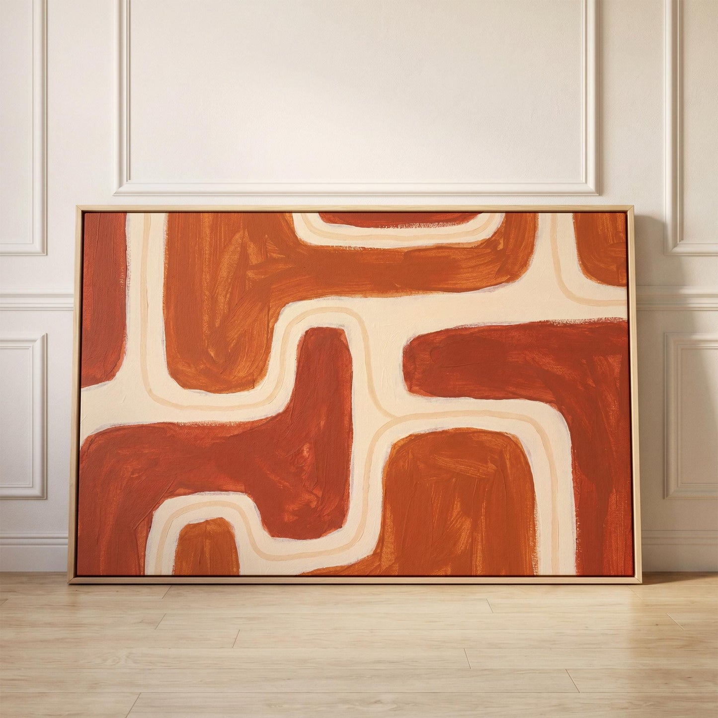 Abstract Terracotta Canvas Wall Art