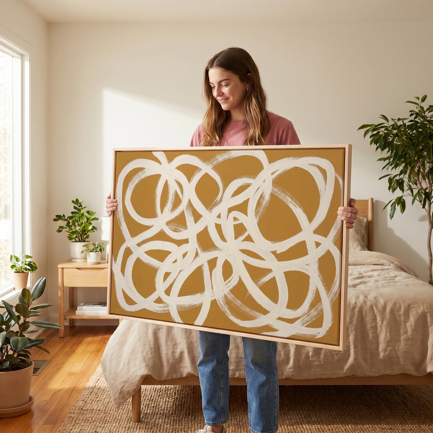 Abstract Swirl Canvas Wall Art