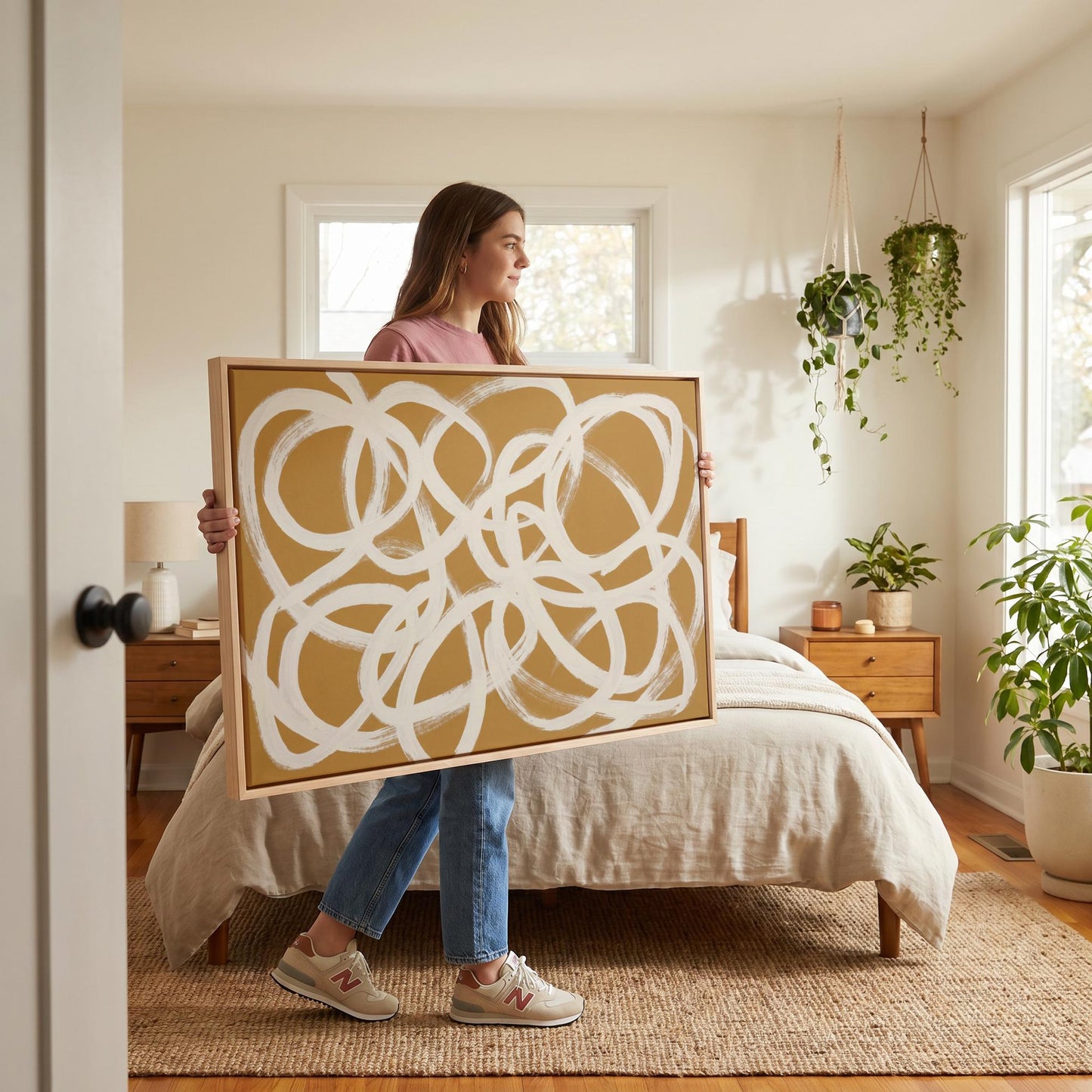 Abstract Swirl Canvas Wall Art