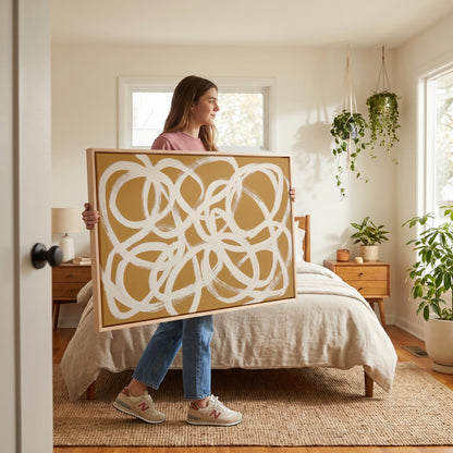 Abstract Swirl Canvas Wall Art