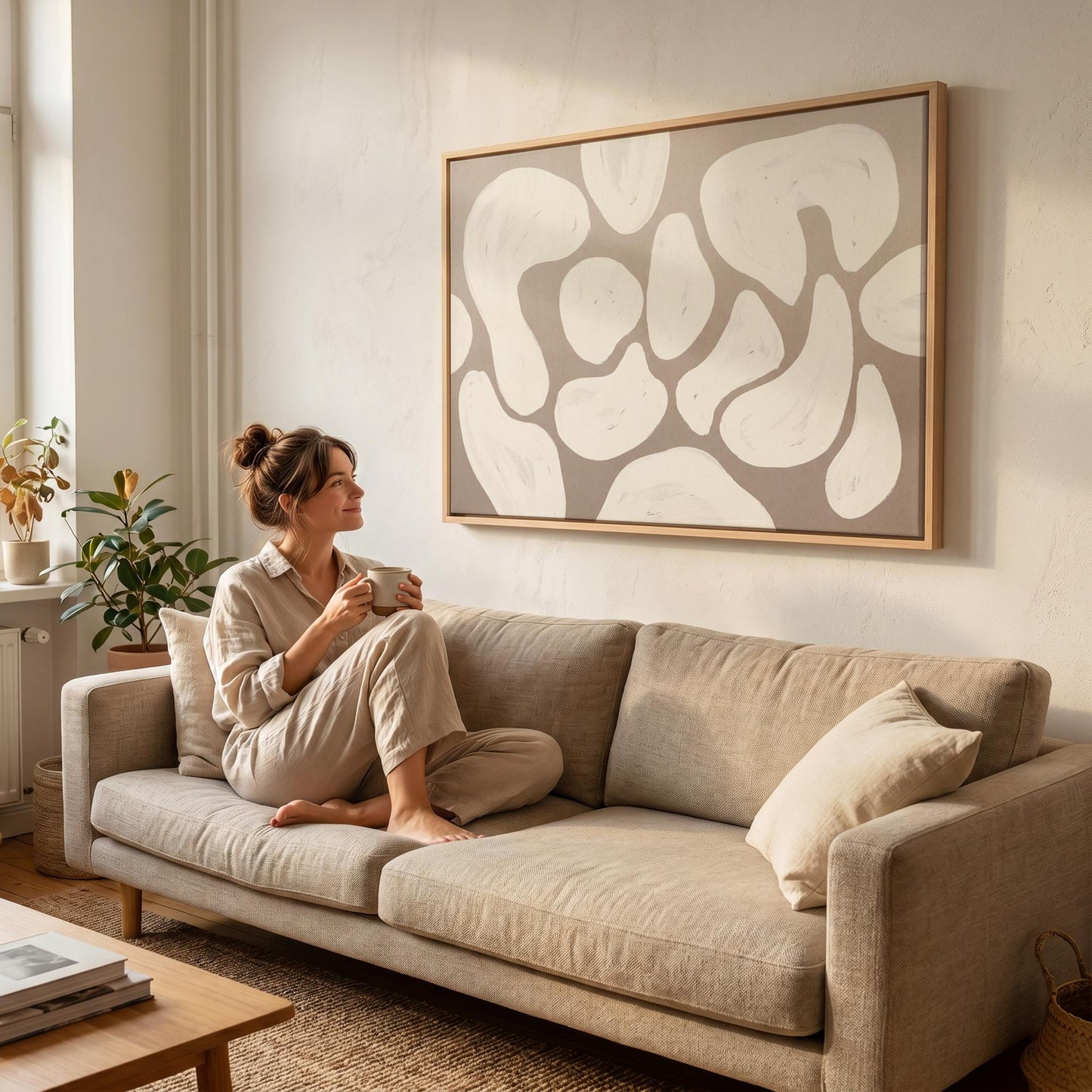 Abstract Organic Shapes Canvas Wall Art