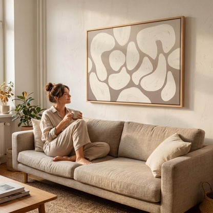 Abstract Organic Shapes Canvas Wall Art